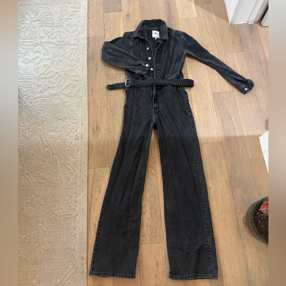 Zara Charcoal Denim Jumpsuit